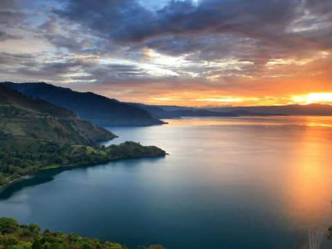 Sunset at Lake Toba